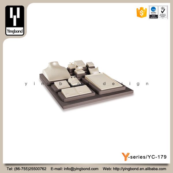 3 Detachable Base Jewelry Display Holder Jewelry Leather Display