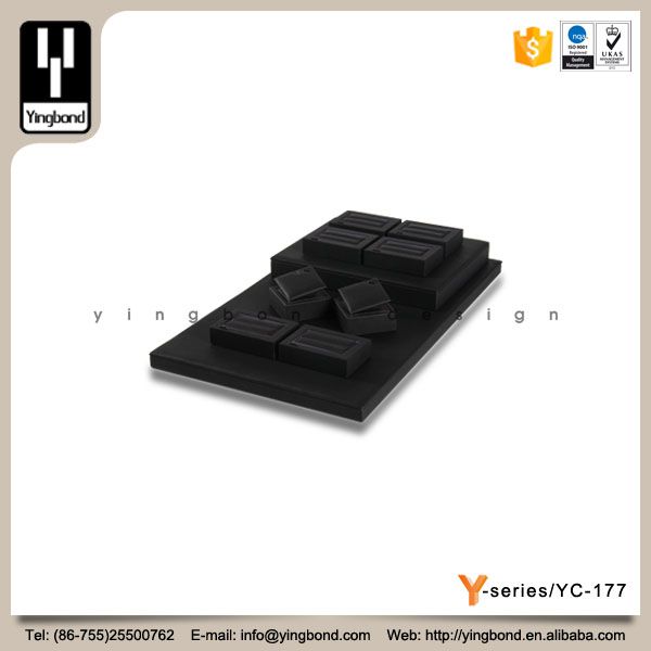 Black Pu Leather Fine Processing Customize Jewelry Display