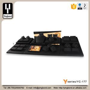 Black Pu Leather Fine Processing Customize Jewelry Display