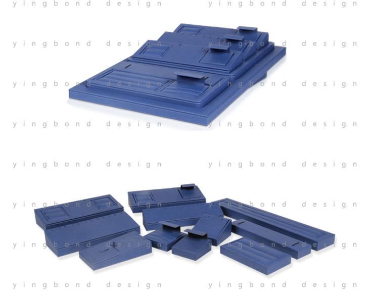 New Product Blue Leather Accessories Display Rack Of Jewelry