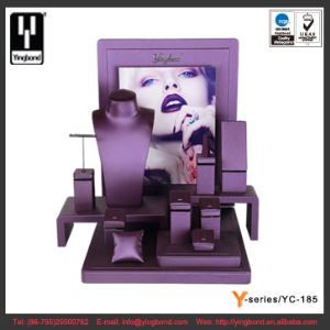 Deluxe Purple Faux Leather Jewelry Display Set