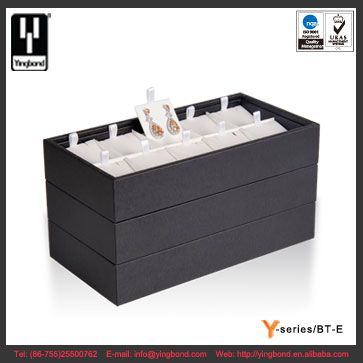 Cube Leather Stackable Jewelry Trays Earring Display Trays