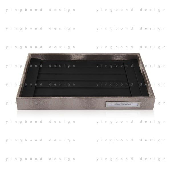 Stores Earrings Display Box PU Lined Jewelry Tray