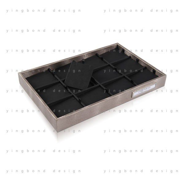 Stores Earrings Display Box PU Lined Jewelry Tray