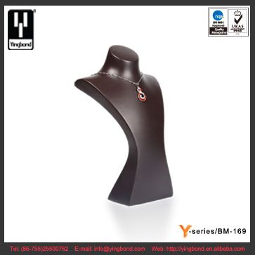 Popular PU Wrapped Resin Molding Jewelry Display Necklace Bust Display