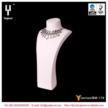 White Big Necklace Lightly Cardboard Surrounding Micro Fiber Jewelry Display