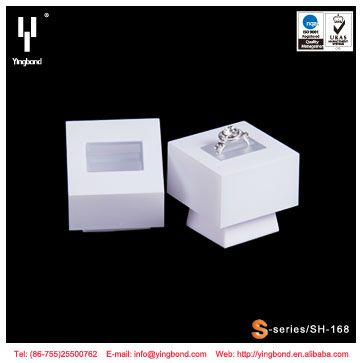 White Pink Plastic Jewelry Rotating Ring Display Stand
